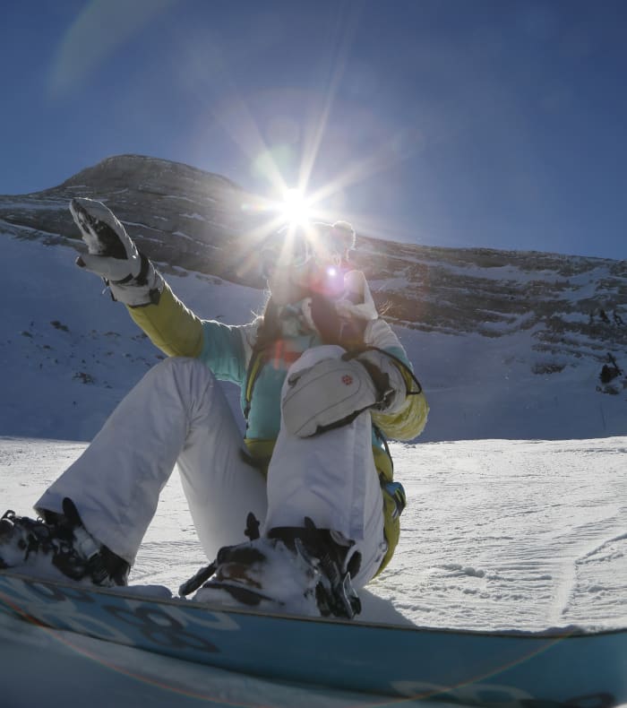 Découverte du snowboard hors-piste