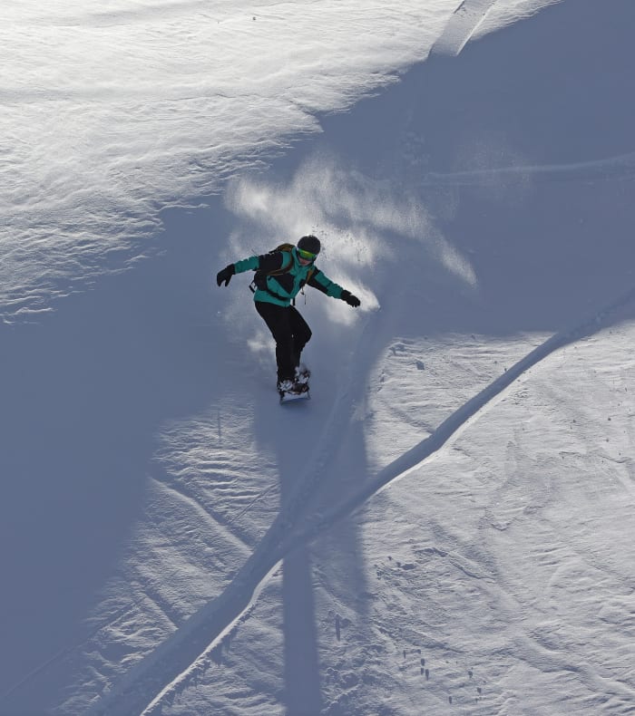 Découverte du snowboard hors-piste Mi-temps