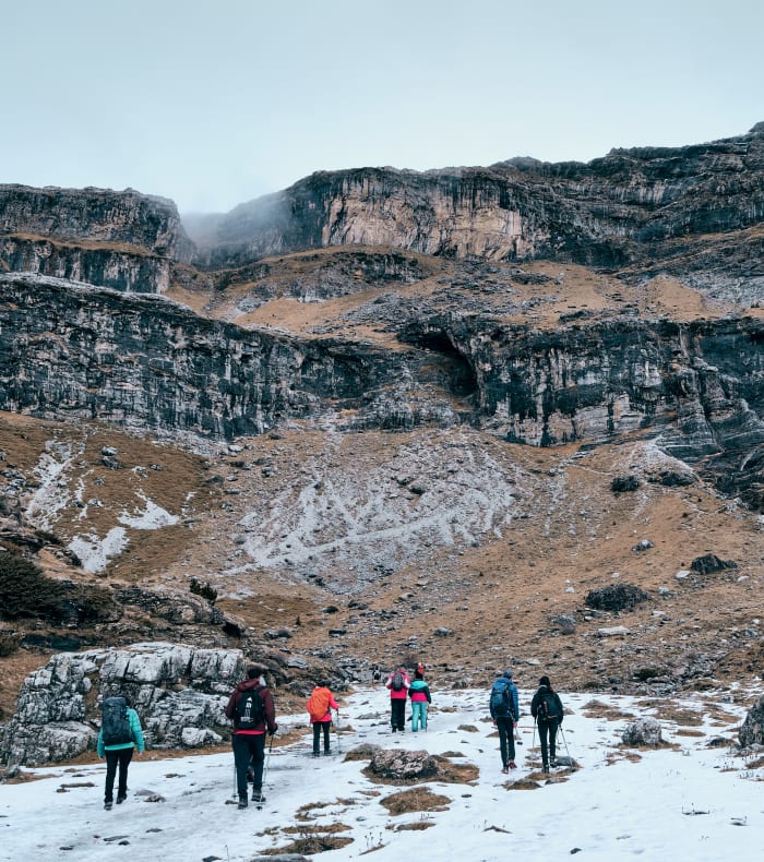 Groupe PE - Raquettes dans les Pyrénées, au pied du Mont-Perdu