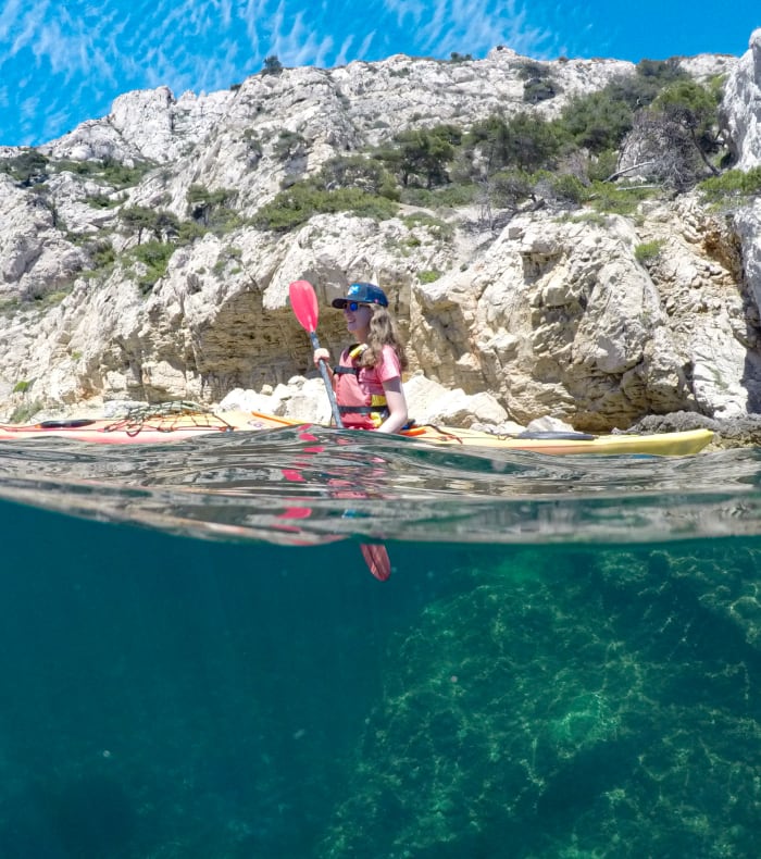 Micro aventure kayak dans les calanques