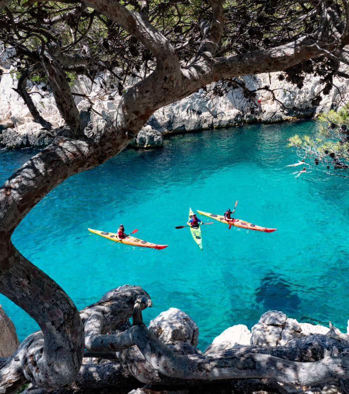 Micro aventure kayak dans les calanques