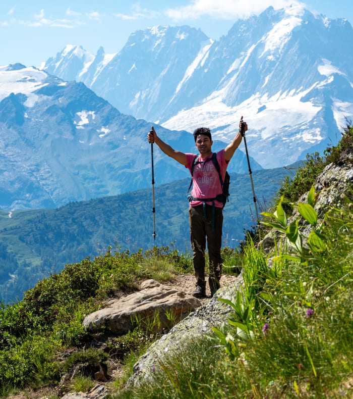 Panoramisk udsigt over Mont-Blanc gletsjere - Happy Summer — billede 2