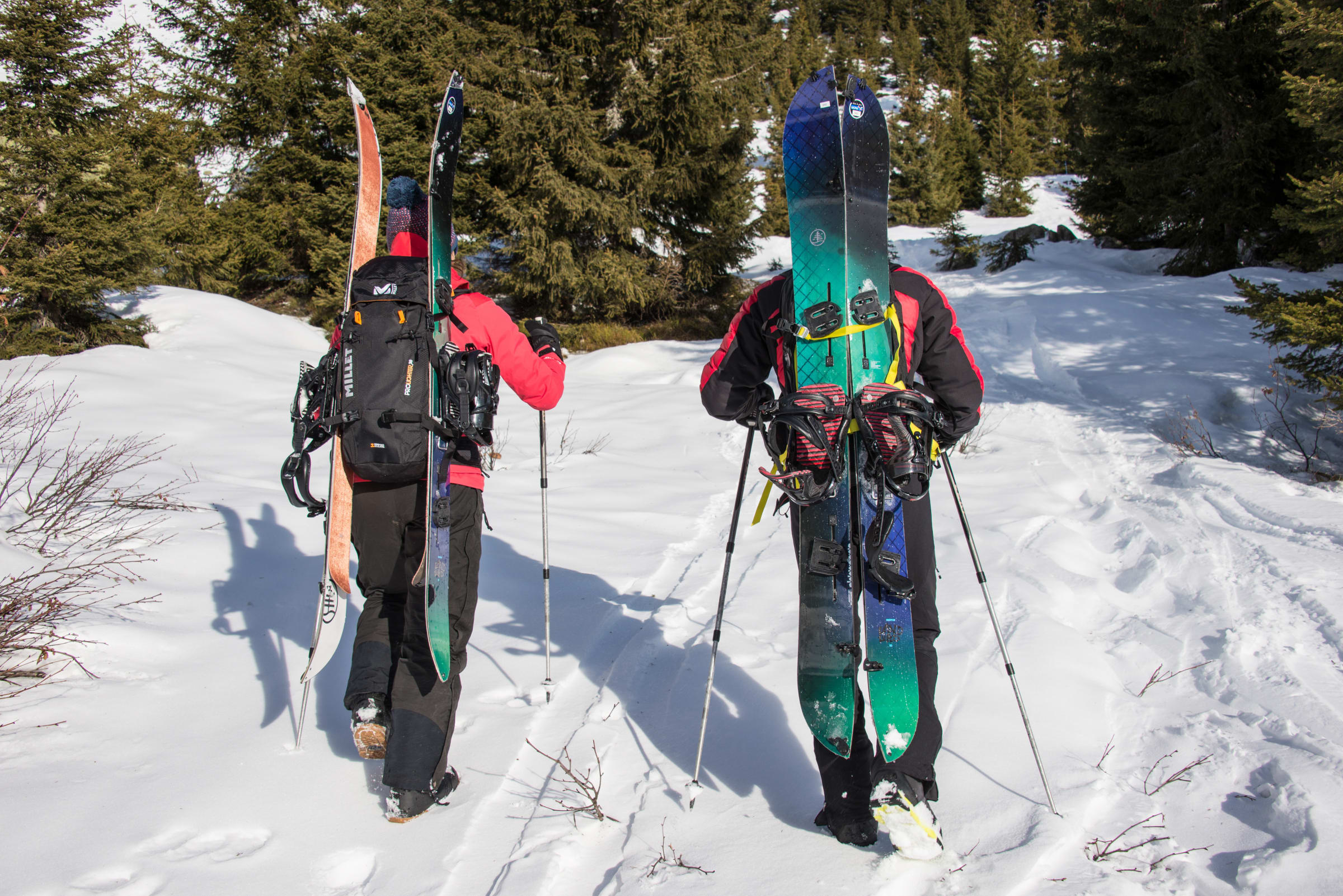 Splitboard i høj bjergside — billede 3