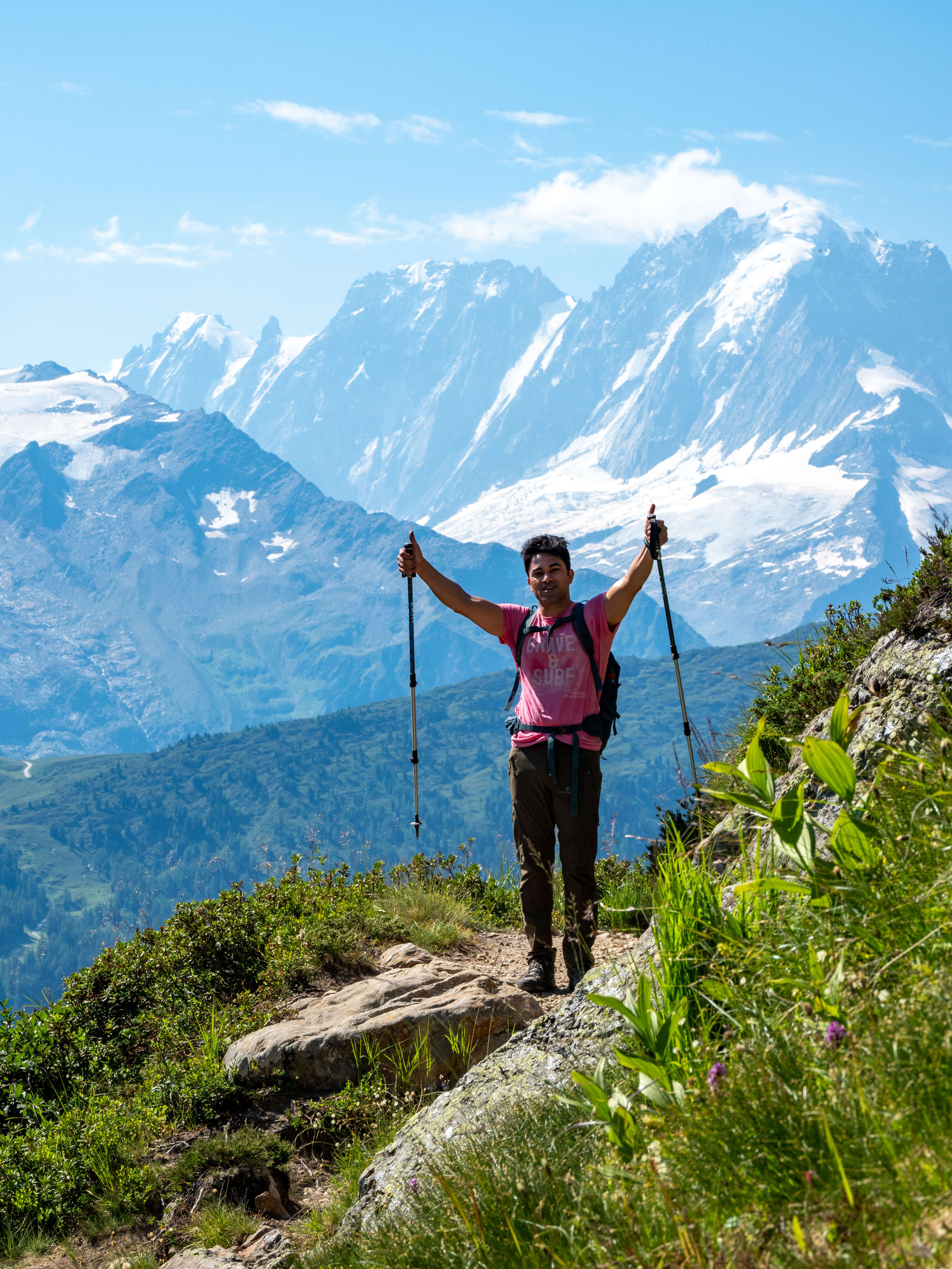 Panorama over Mont Blanc-gletsjerne – relateret UCPA rejse