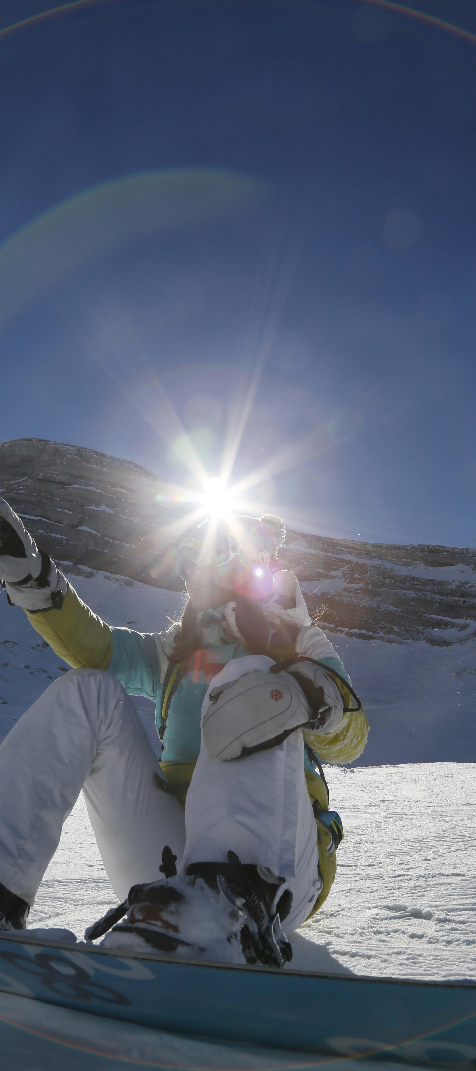 Ekspert off-piste snowboard