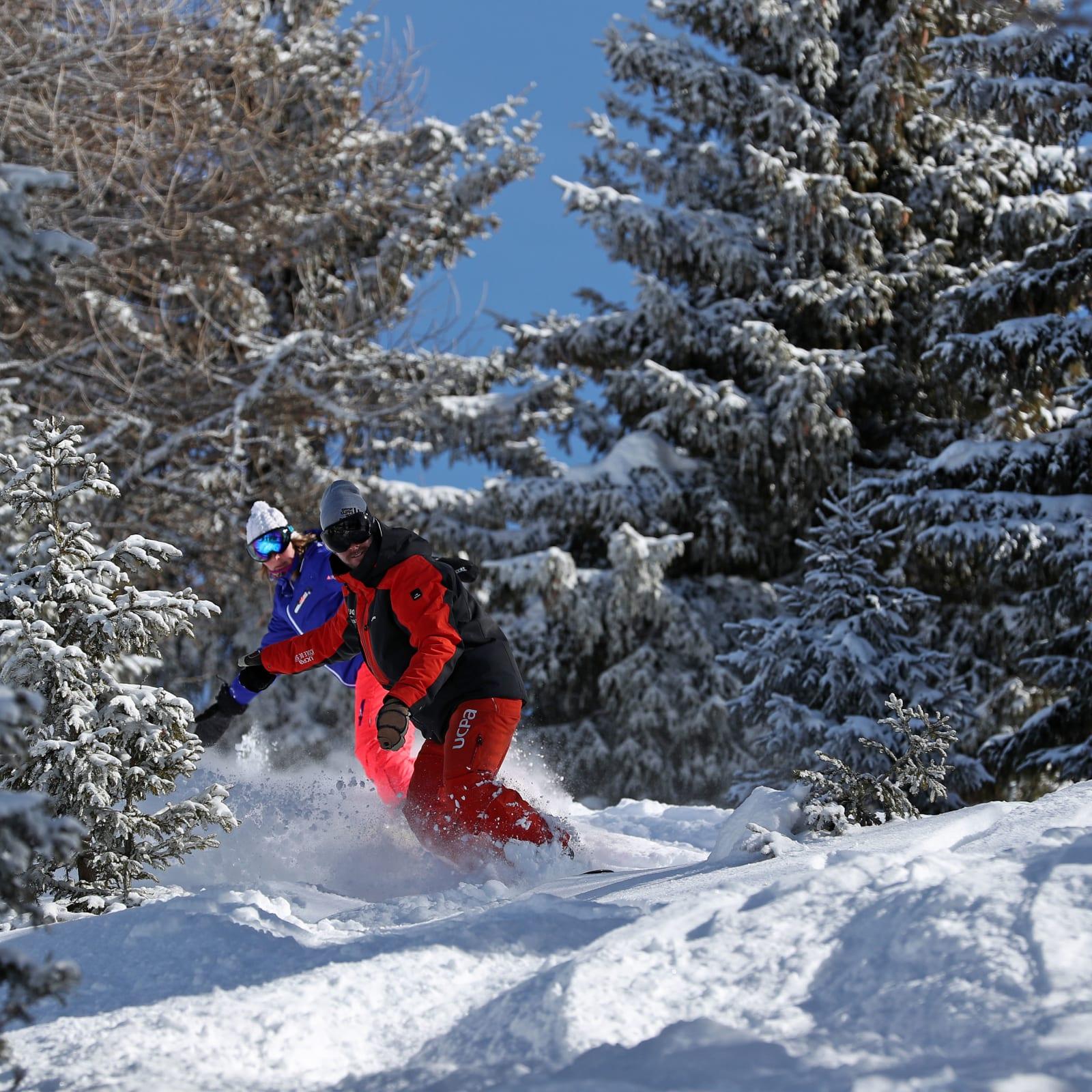 Opdagelse af off-piste Snowboard