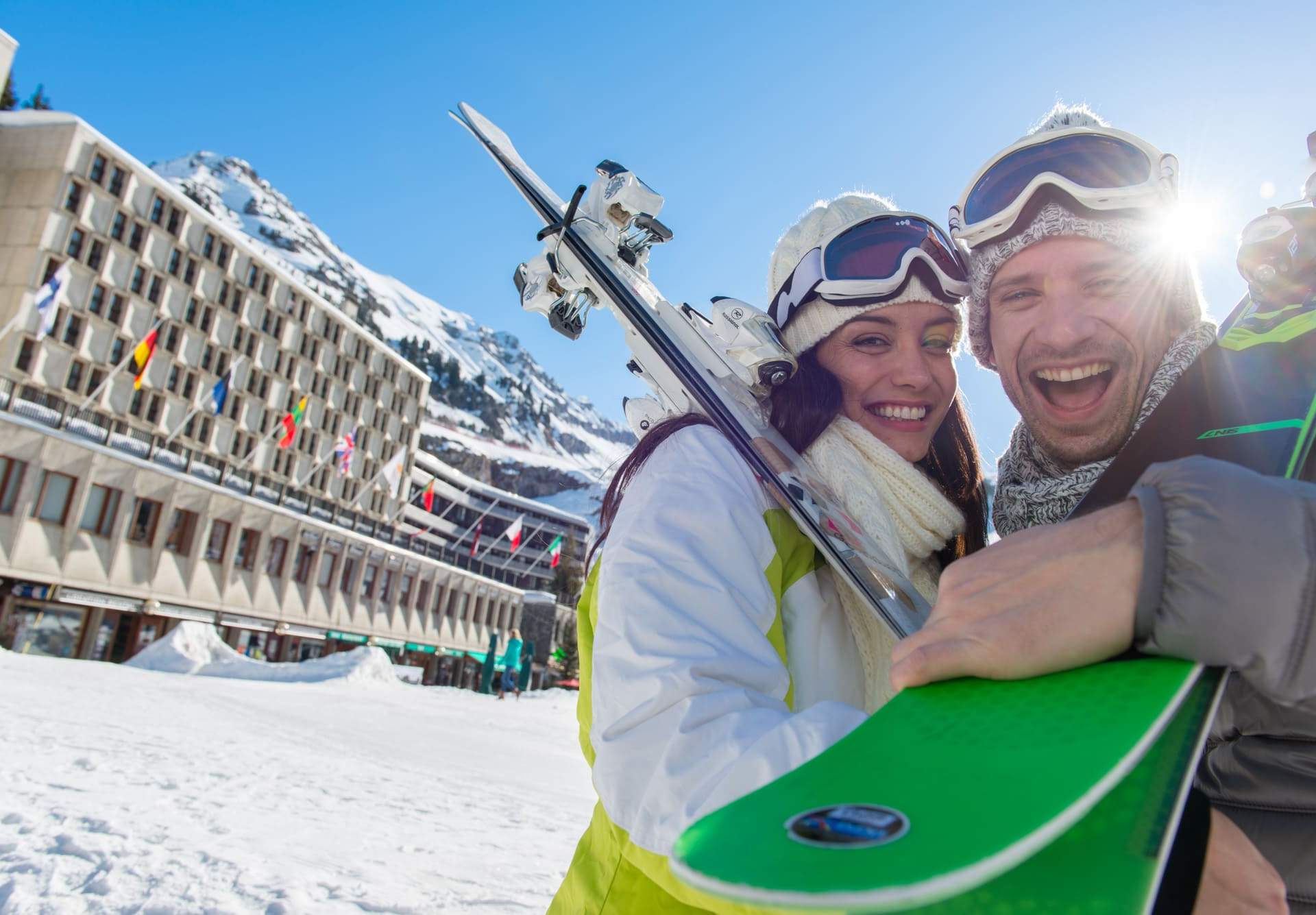 UCPA-gæster på skiliften i Flaine